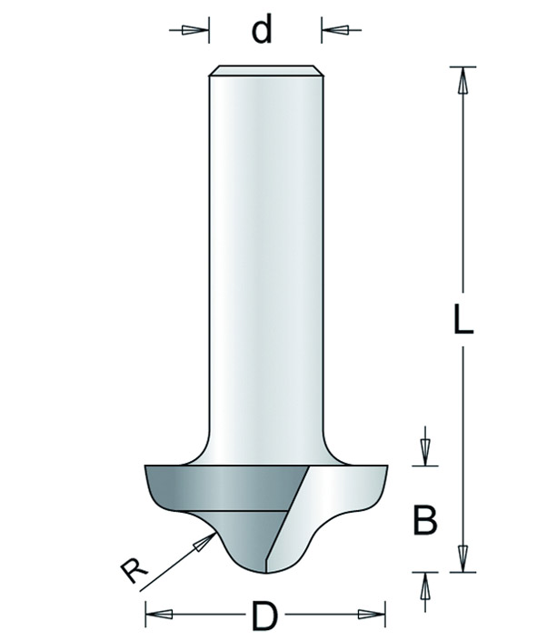 151-6 HM Profielfrees R=6 d=6